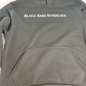 Black Bass Syndicate Fishing Hoodie Bass American Flag Graphic Sweatshirt